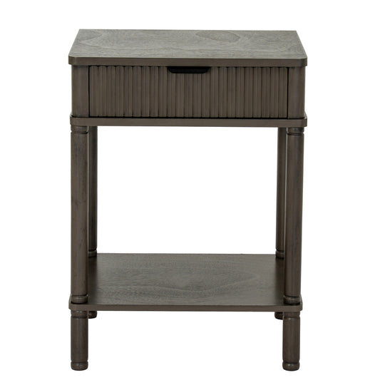 Grained Single-Drawer Side Table