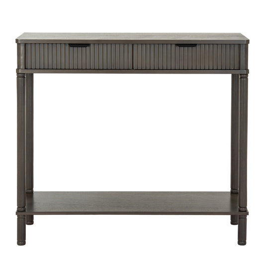 Grained Two-Drawer Console Table