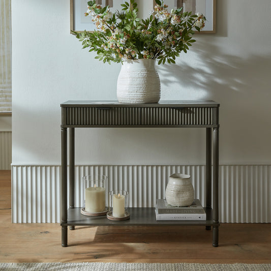 Grained Two-Drawer Console Table
