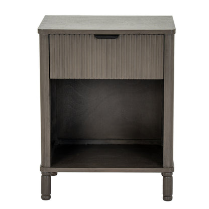 Grained Single-Drawer Pedestal Cabinet