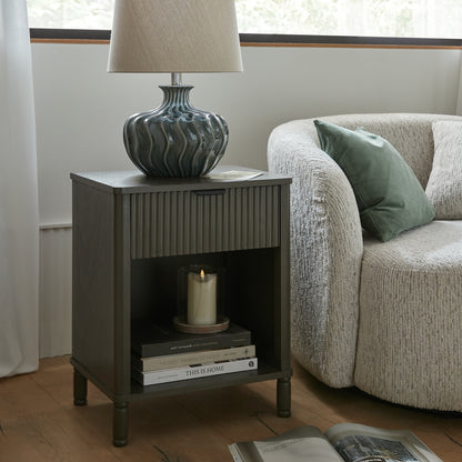 Grained Single-Drawer Pedestal Cabinet