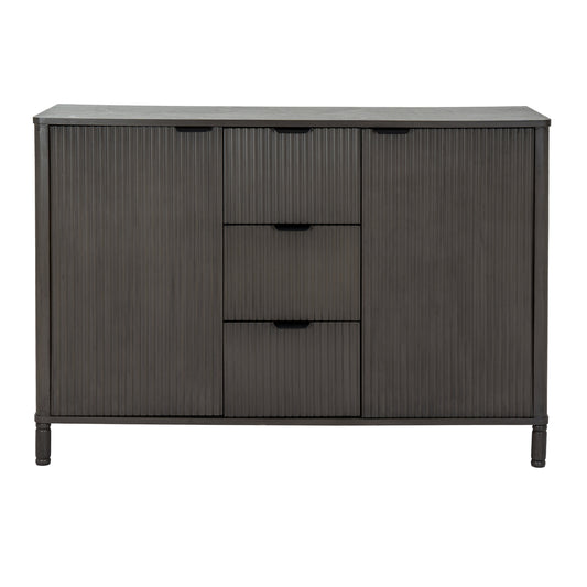 Grained Three-Drawer Two-Door Cabinet