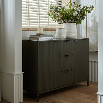 Grained Three-Drawer Two-Door Cabinet