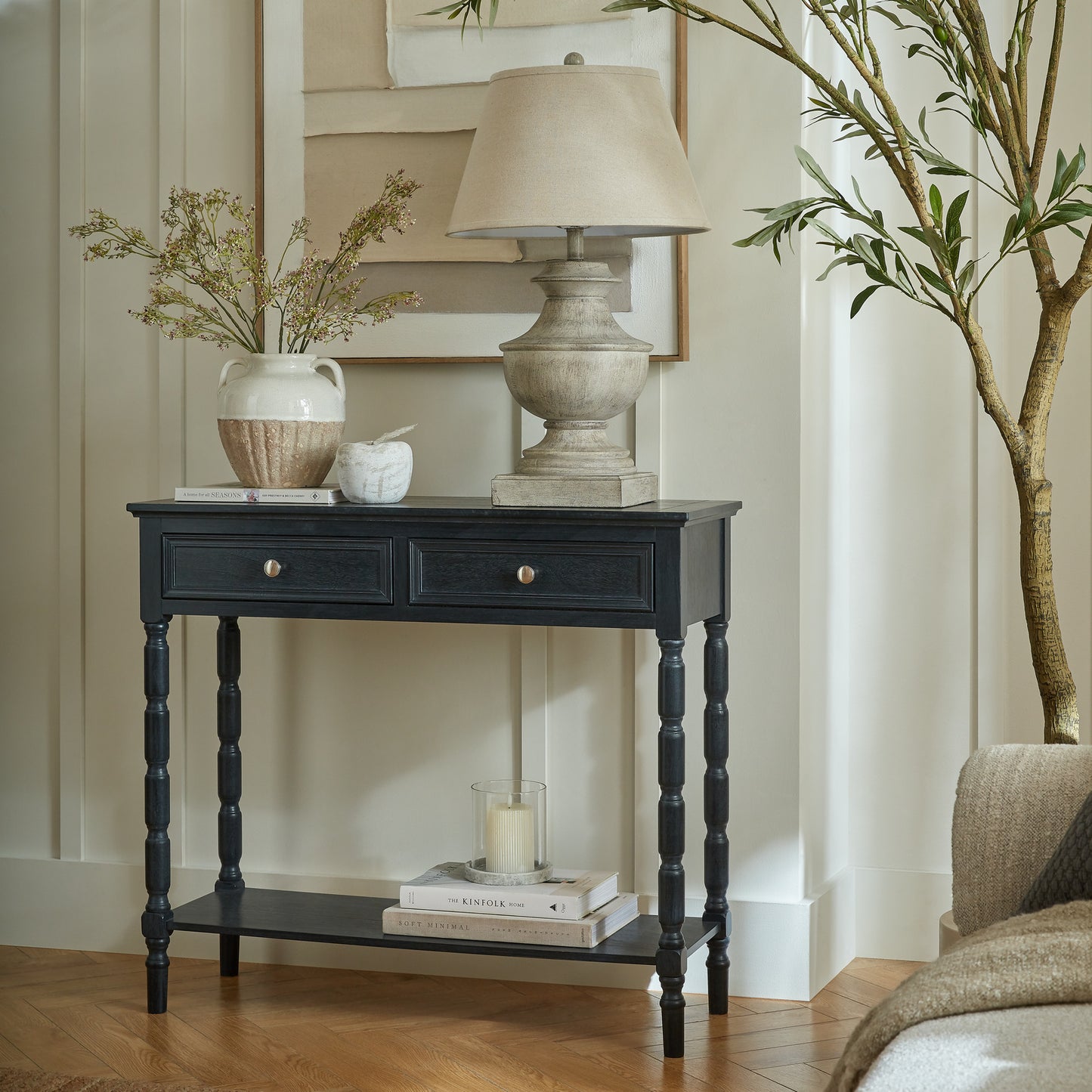 The Sculptural Contour Twin-Drawer Console