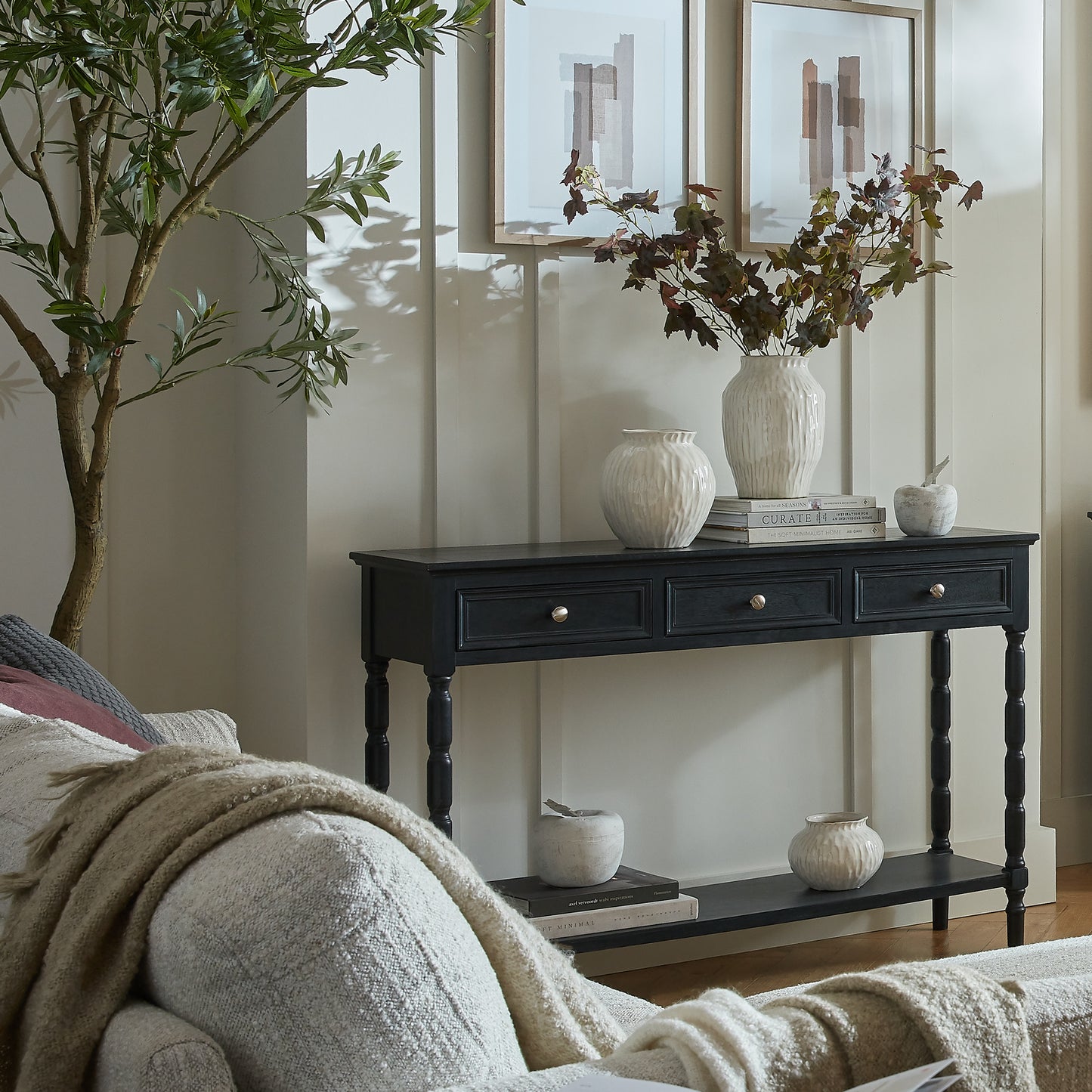 The Sculptural Contour Triple-Drawer Console
