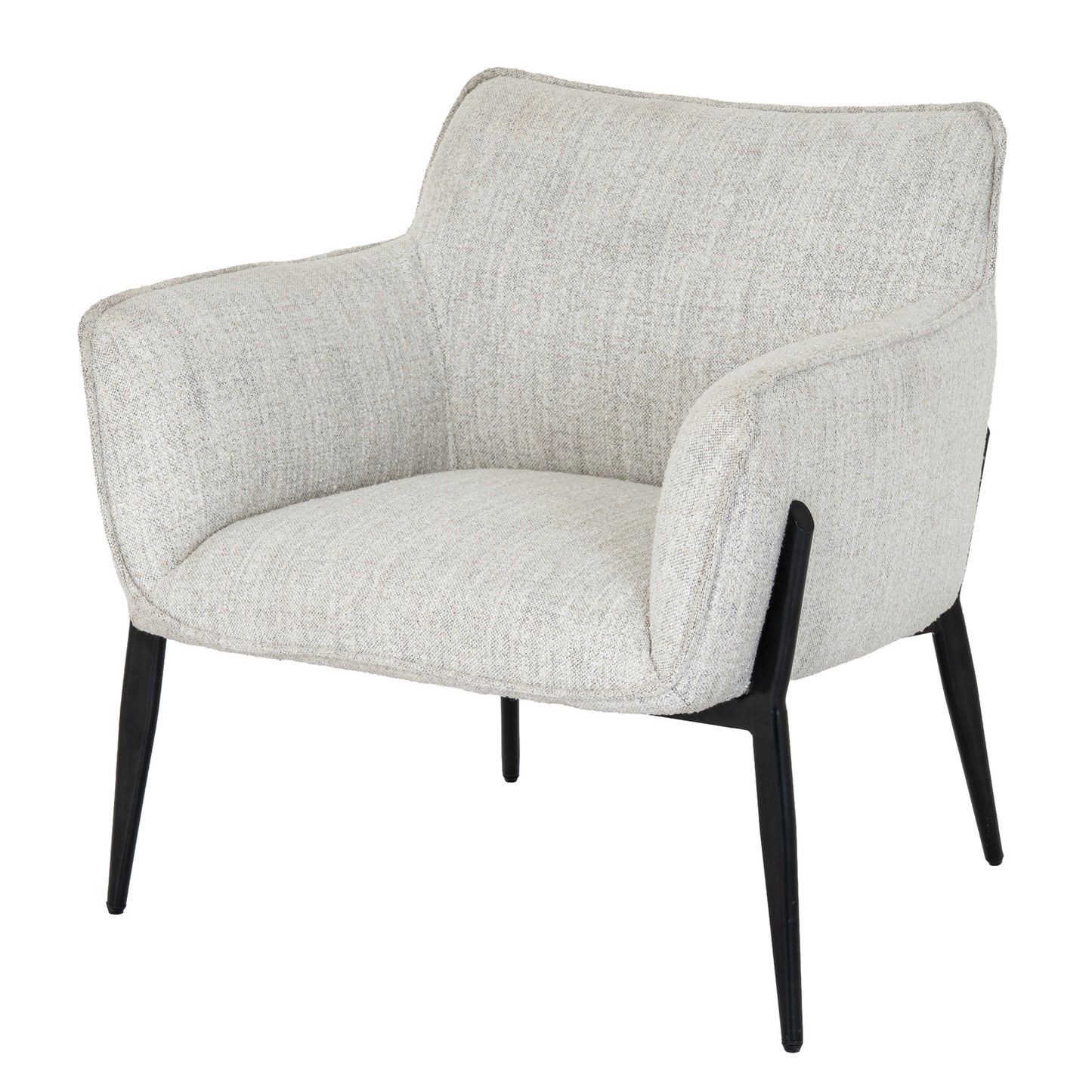 Neutral Weave Contoured Armchair