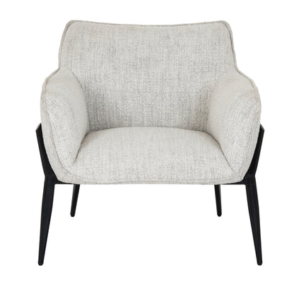 Neutral Weave Contoured Armchair