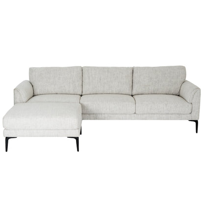 Textured Weave Three-Seater Sofa & Footstool