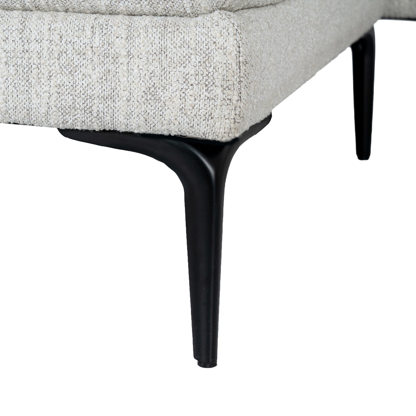 Textured Weave Three-Seater Sofa & Footstool
