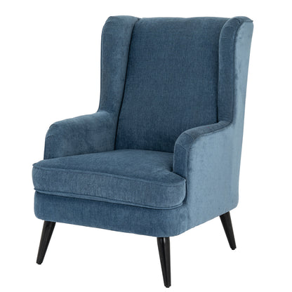 Sculptural Wingback Armchair in Textured Grey