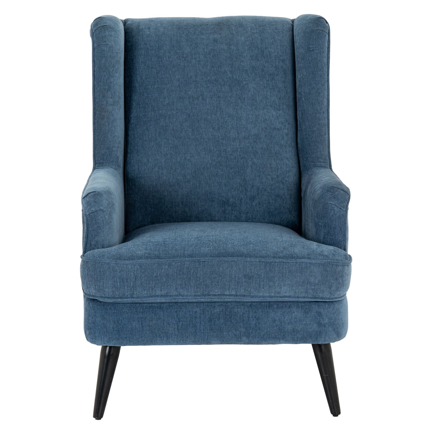 Sculptural Wingback Armchair in Textured Grey