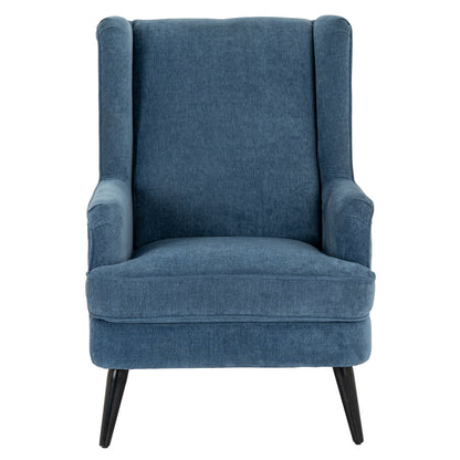 Sculptural Wingback Armchair in Textured Grey
