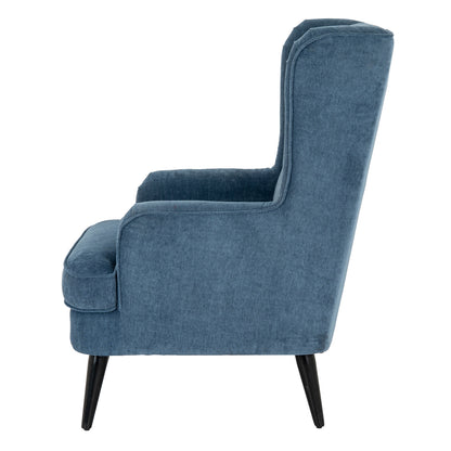 Sculptural Wingback Armchair in Textured Grey