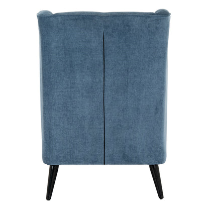 Sculptural Wingback Armchair in Textured Grey