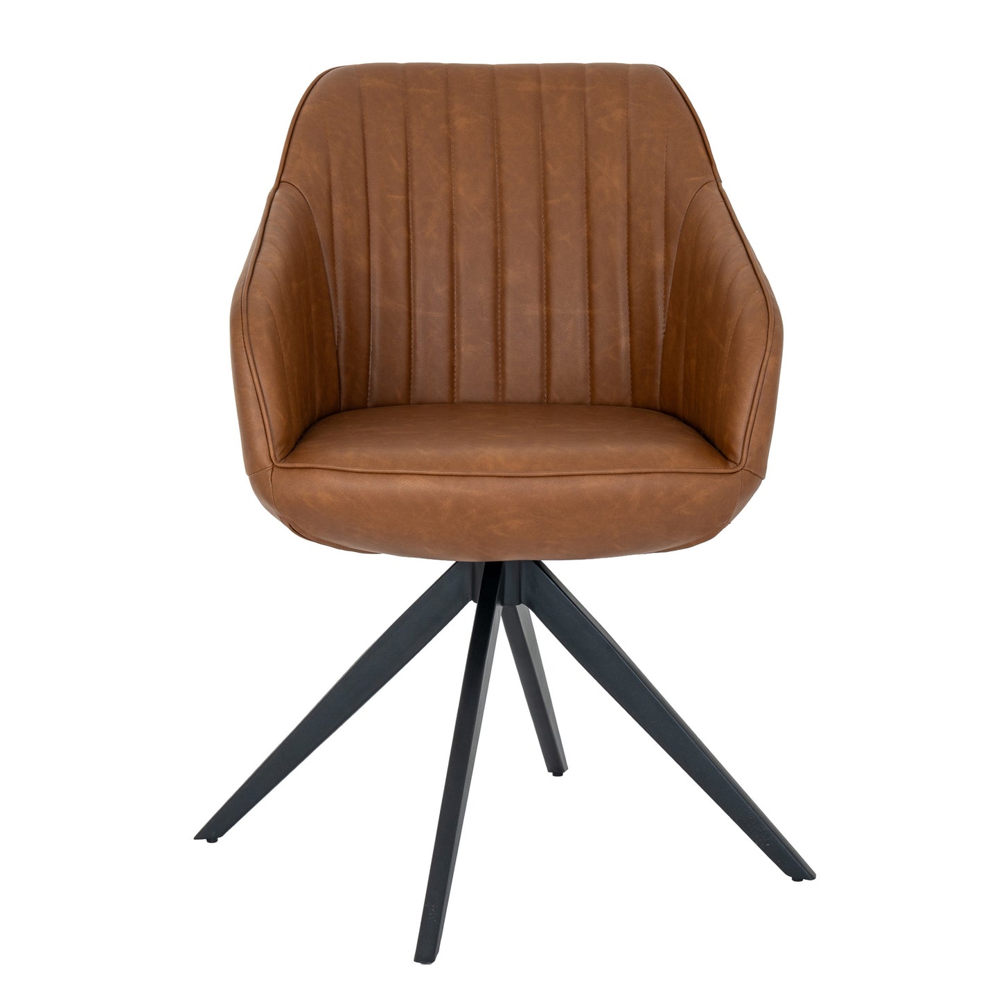 Tan Upholstered Contoured Dining Chair