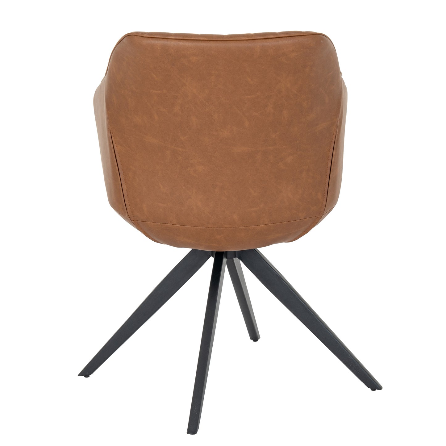 Tan Upholstered Contoured Dining Chair