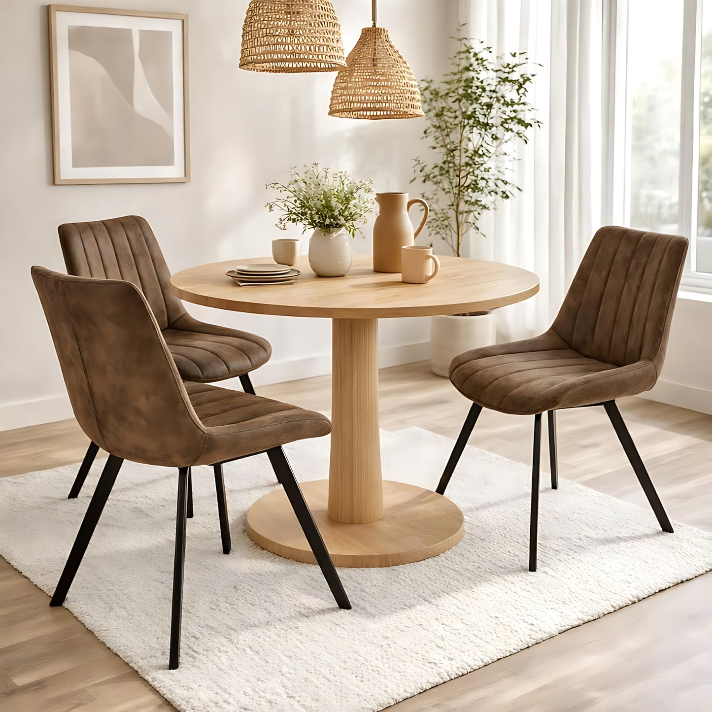 Coffee Swivel Dining Chair