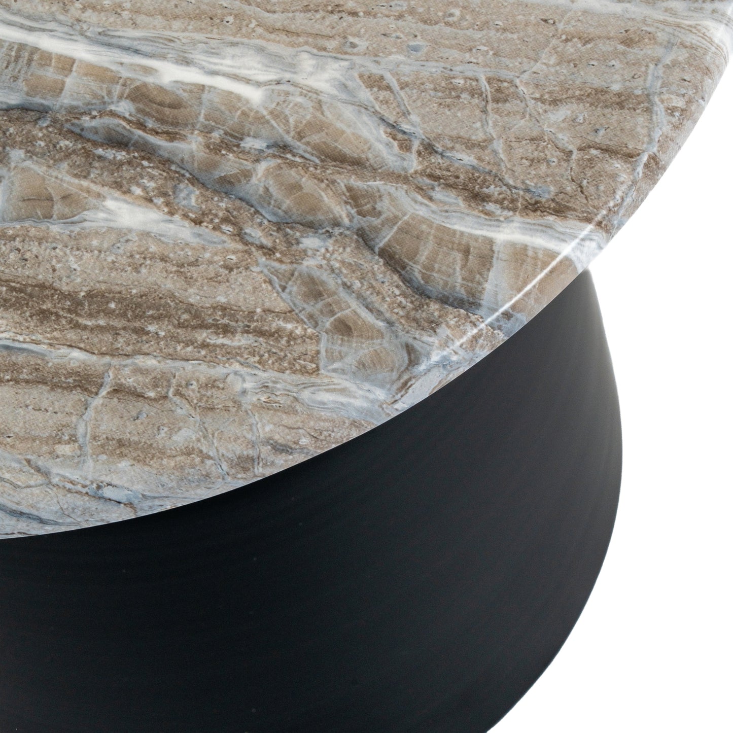 Satin Finish Circular Tapered Side Table