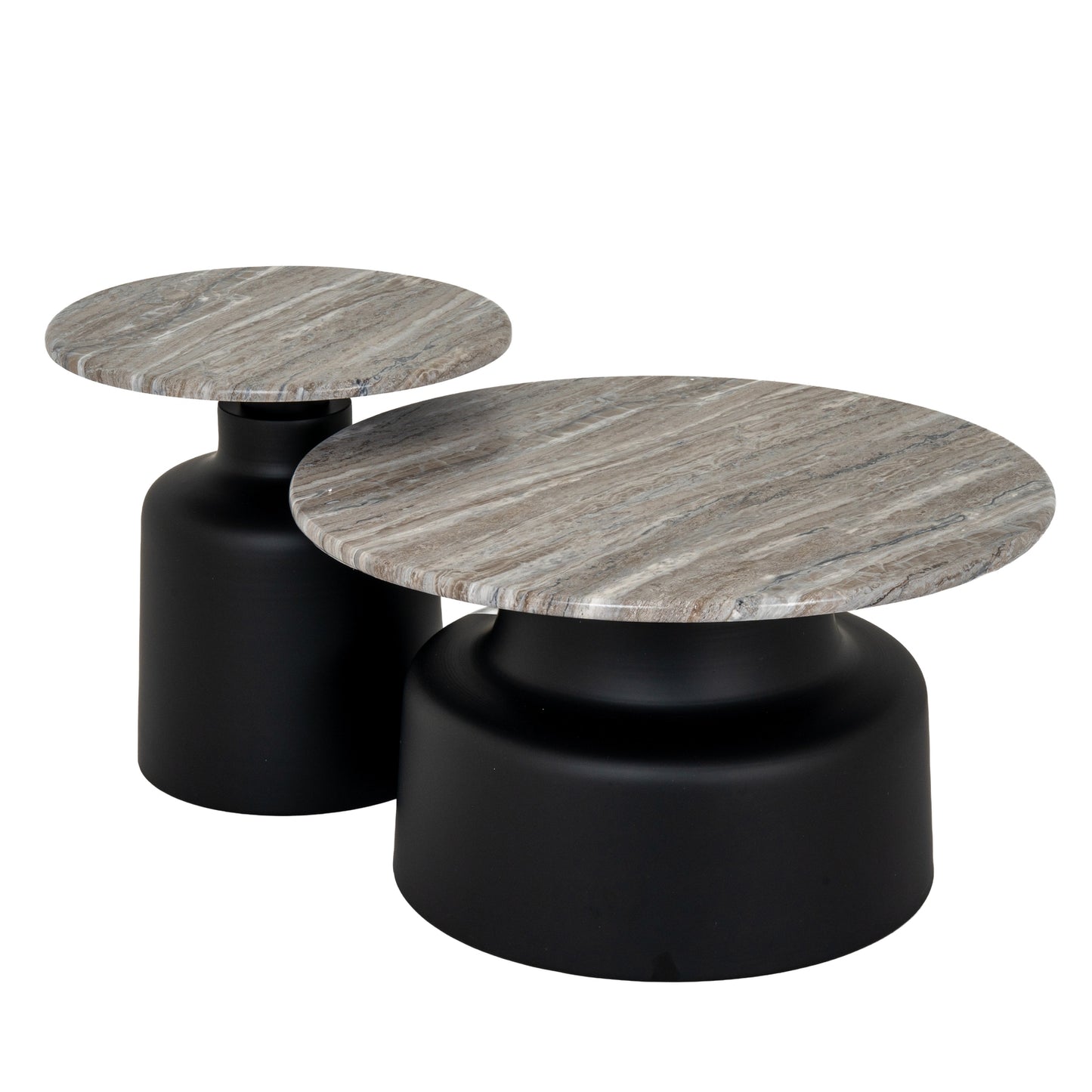 Satin Finish Circular Tapered Side Table