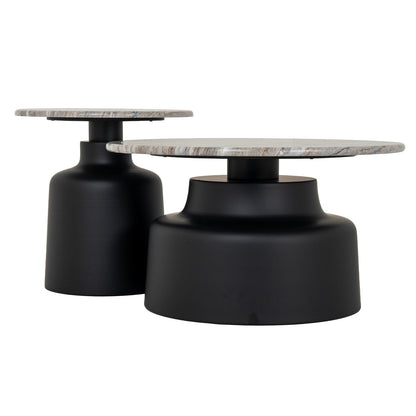 Satin Finish Circular Tapered Side Table