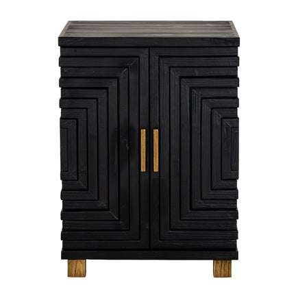 Matte Black Two-Door Accent Sideboard