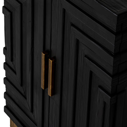 Matte Black Two-Door Accent Sideboard
