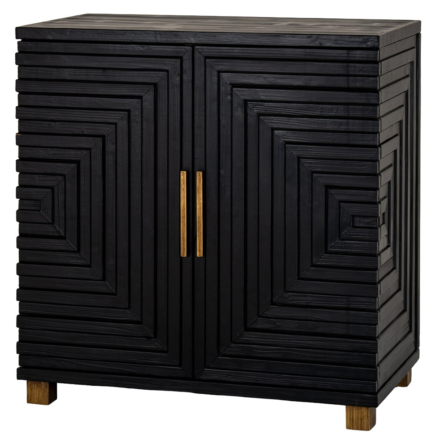 Matte Black Two-Door Low Sideboard