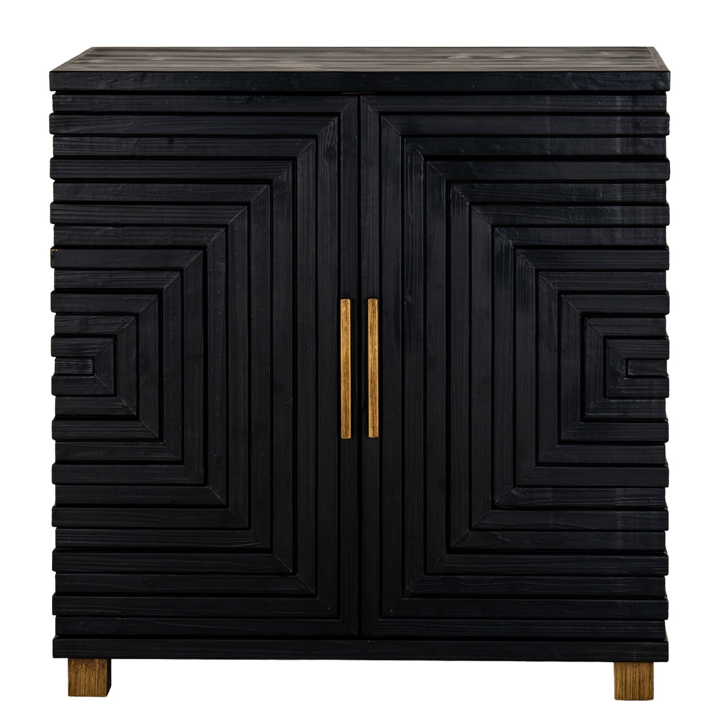 Matte Black Two-Door Low Sideboard