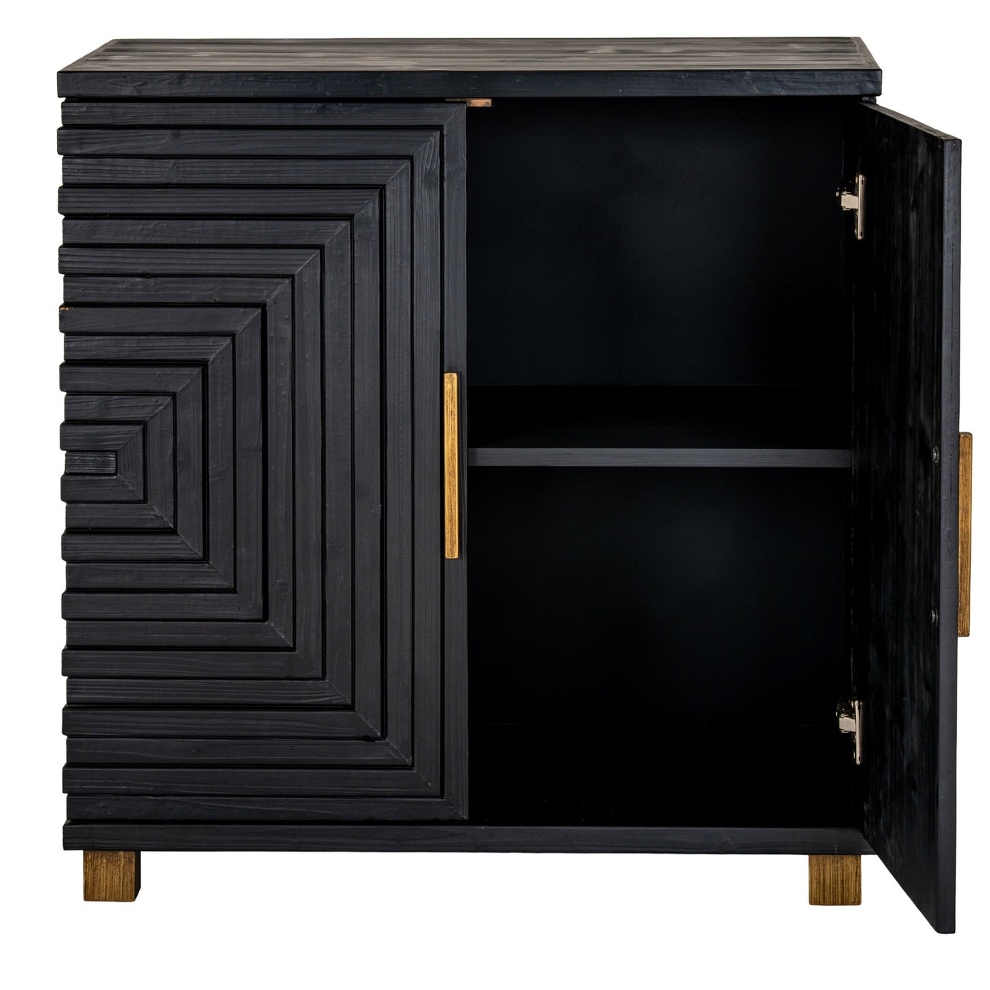 Matte Black Two-Door Low Sideboard