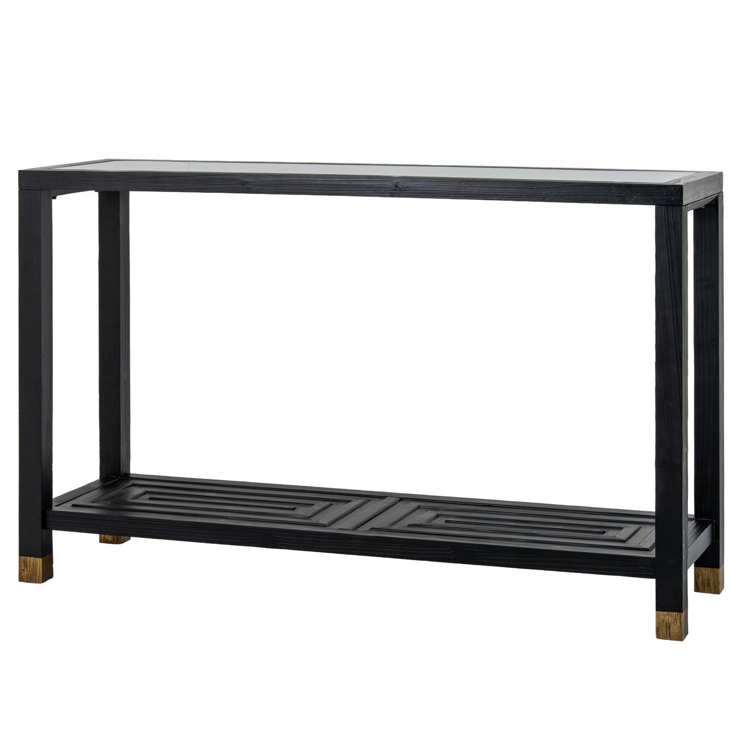 Matte Black Architectural Console Table