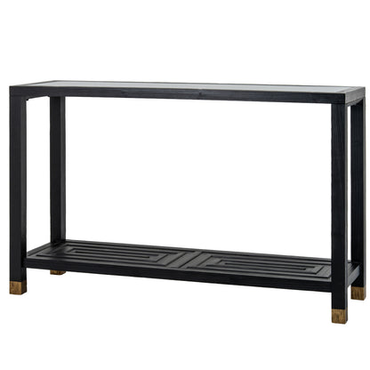 Matte Black Architectural Console Table