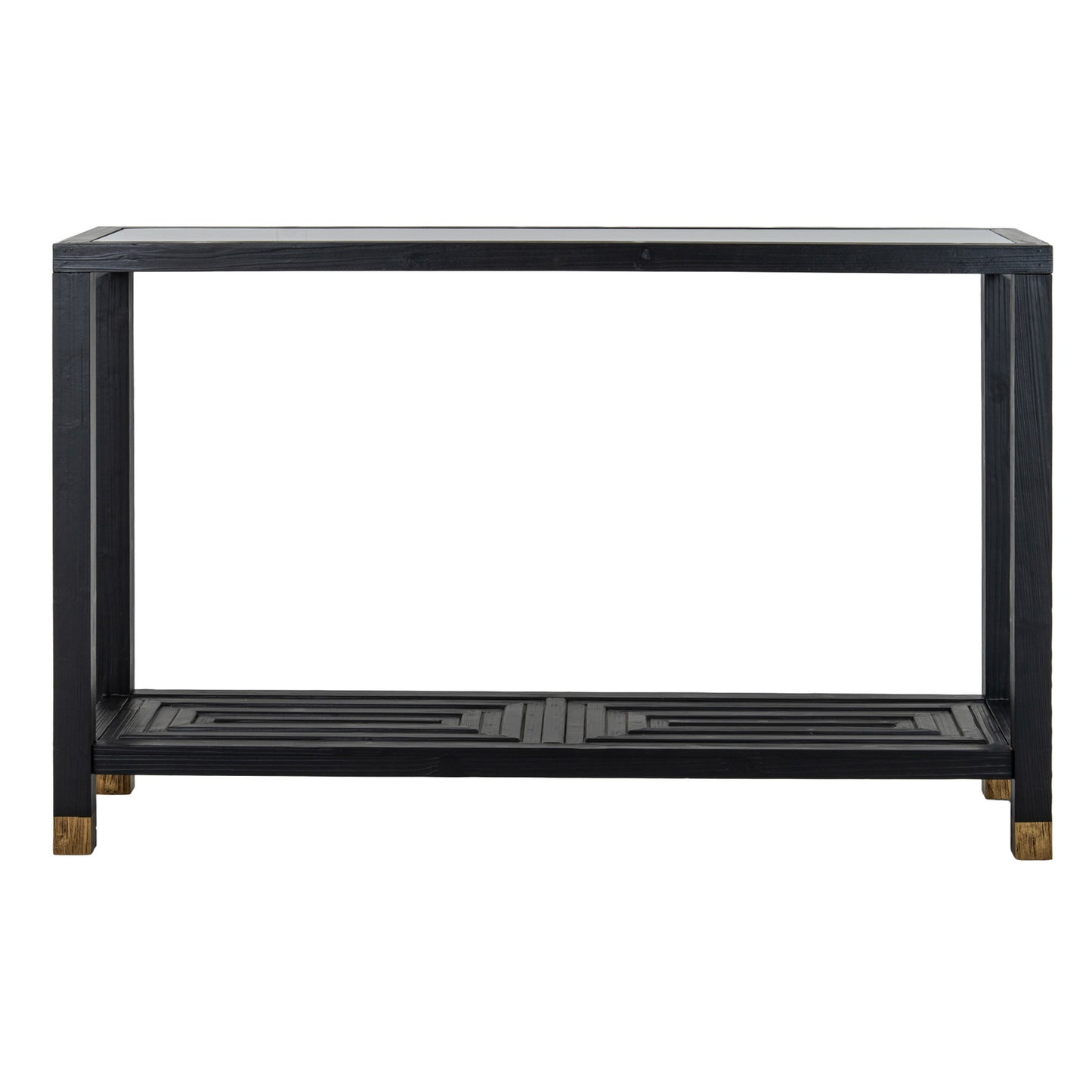 Matte Black Architectural Console Table