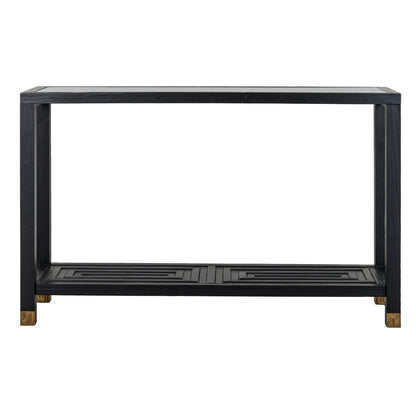 Matte Black Architectural Console Table