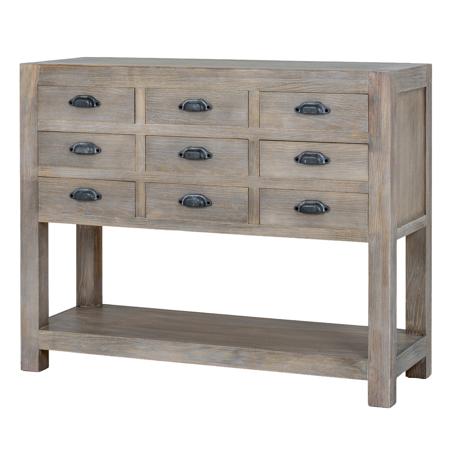 Haldon 9-Drawer Chest with Integrated Shelf