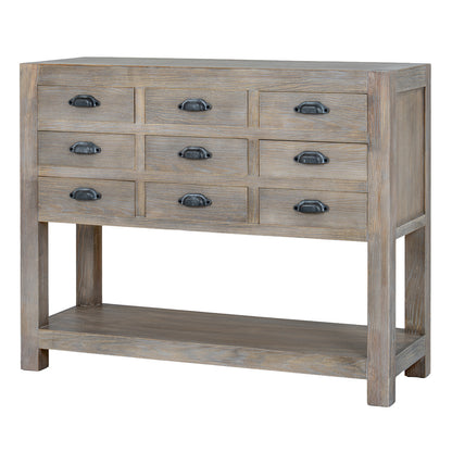 Haldon 9-Drawer Chest with Integrated Shelf