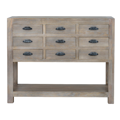 Haldon 9-Drawer Chest with Integrated Shelf