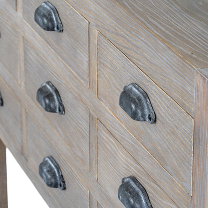 Haldon 9-Drawer Chest with Integrated Shelf