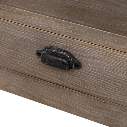 Haldon 1-Drawer Side Table with Integrated Shelf