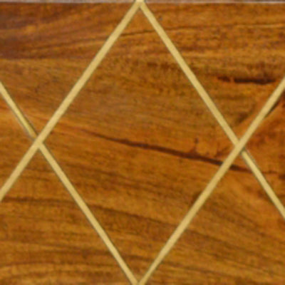 CRISS-CROSS BRASS INLAY