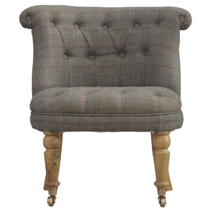 Multi Tweed Buttoned Chair