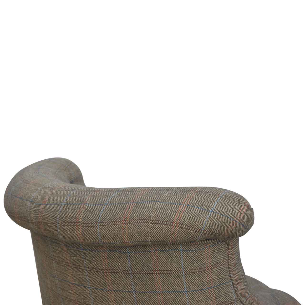 Multi Tweed Buttoned Chair
