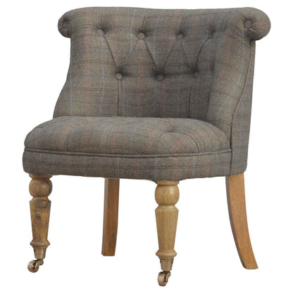 Multi Tweed Buttoned Chair