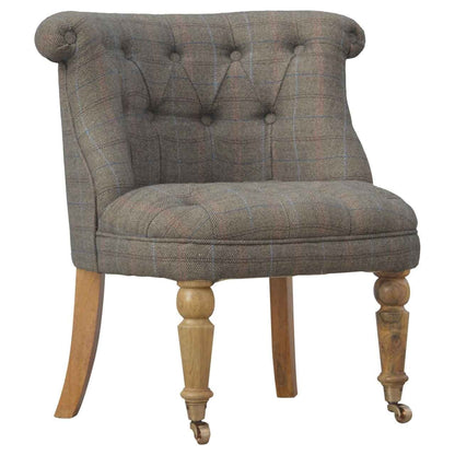 Multi Tweed Buttoned Chair
