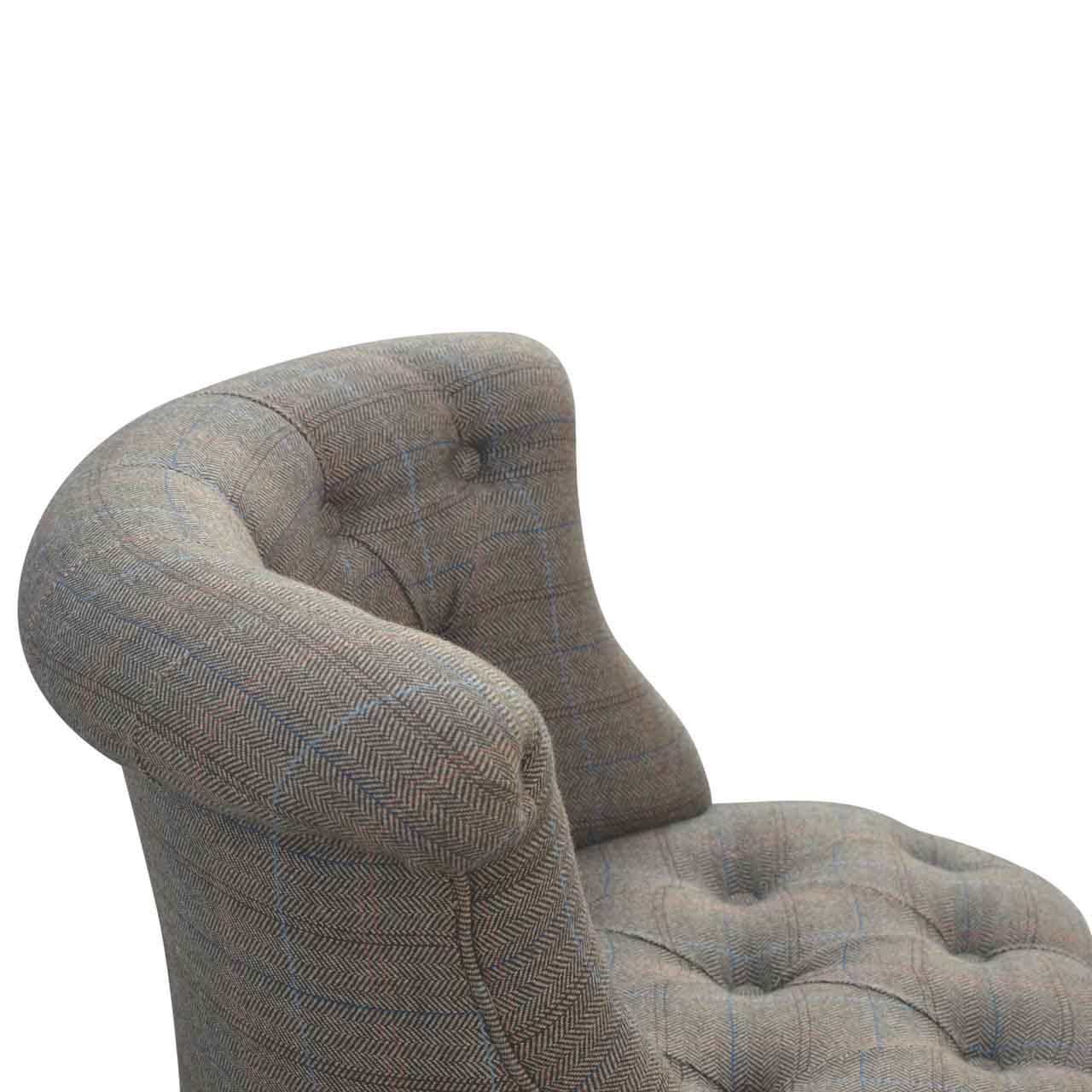 Multi Tweed Buttoned Chair