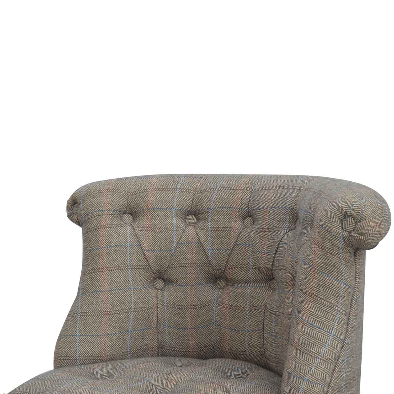 Multi Tweed Buttoned Chair