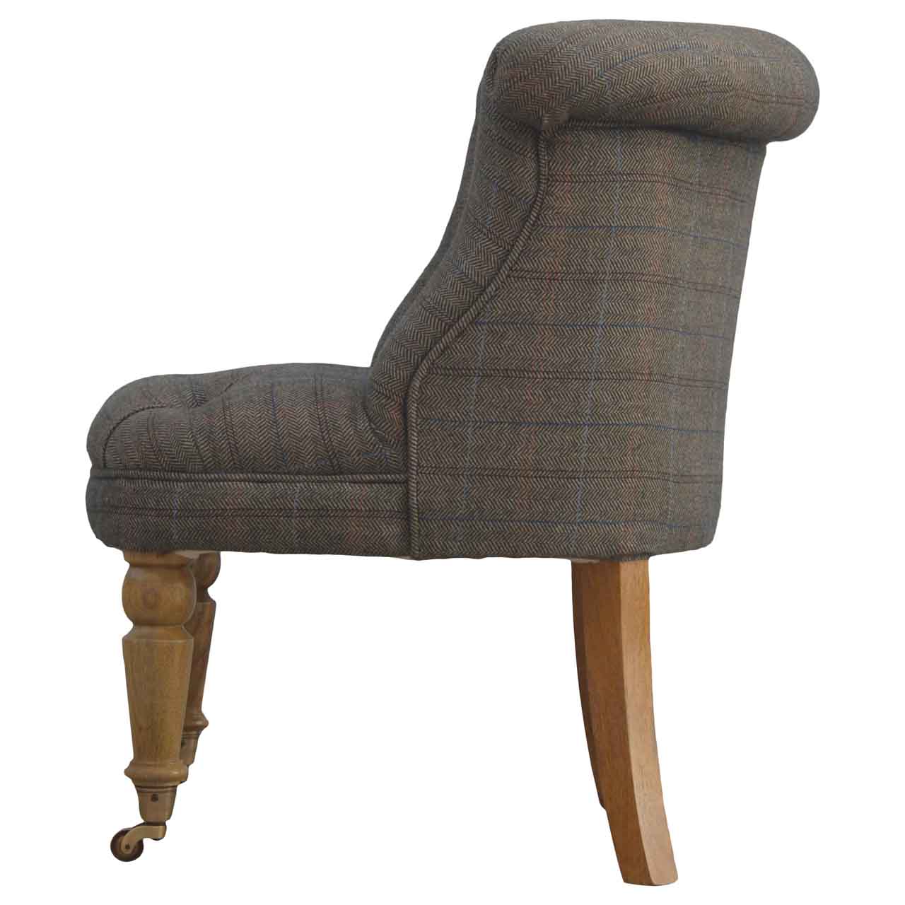 Multi Tweed Buttoned Chair