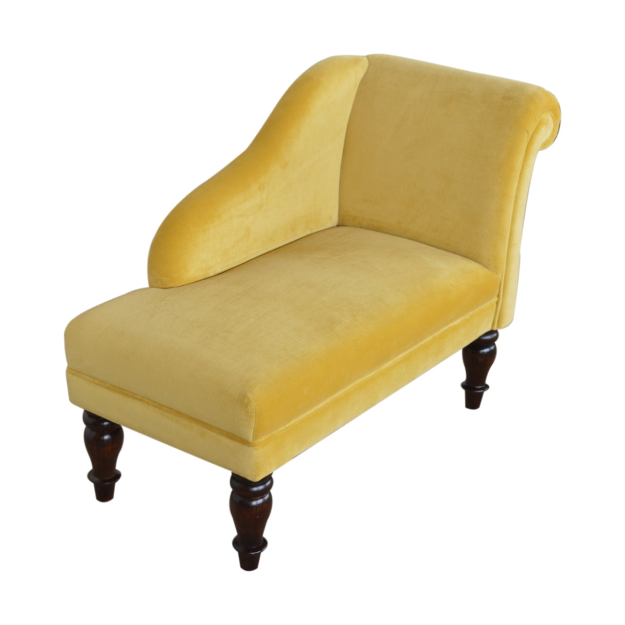 Velvet Chaise - Mustard