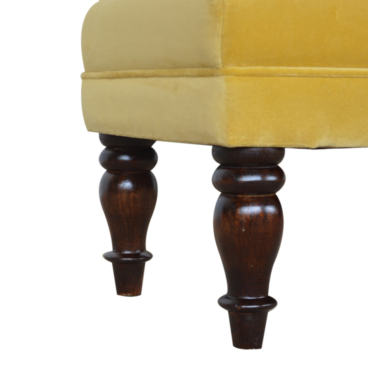 Velvet Chaise - Mustard