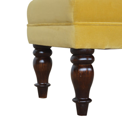 Velvet Chaise - Mustard