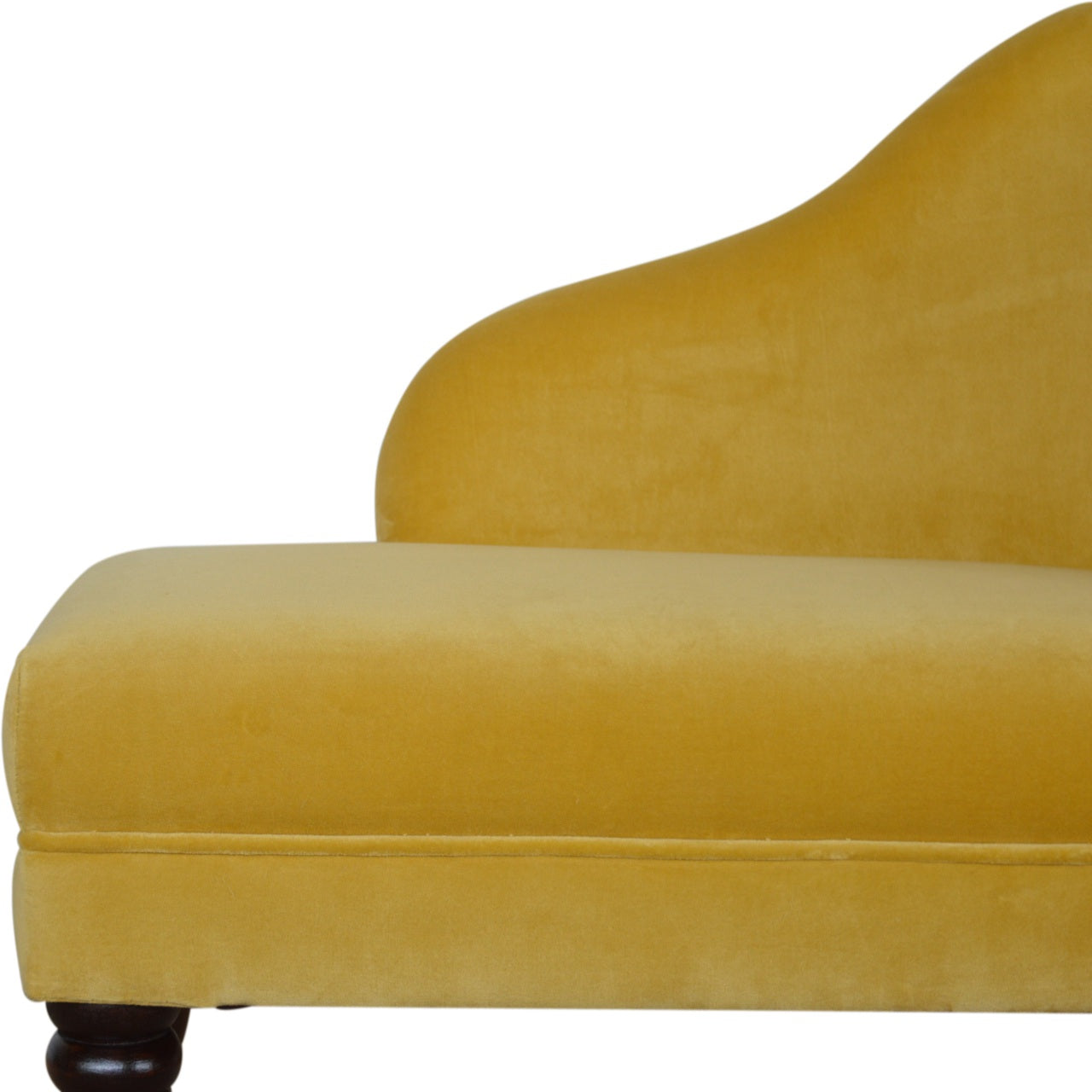 Velvet Chaise - Mustard